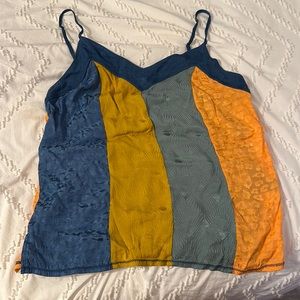 Current Air Color Block Striped Tank Top